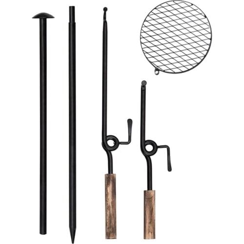 ShineTrip Outdoor Camping Barbecue Stand Fine Camping And Baking Plate Iron Picnic Home Shelf Portable Folding Grill