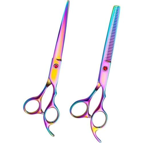 7 Inch Japan Stainless Steel 6cr13 Professional Pet Hairdressing Scissor Barber Scissors