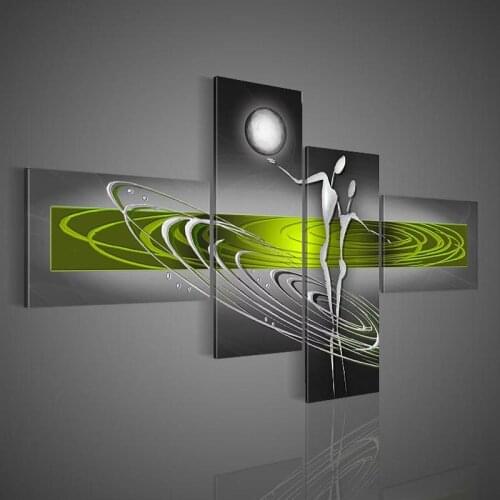 Hand painted oil painting Large handmade Abstract modern oil paintings on canvas art 4pcs/set DY-088