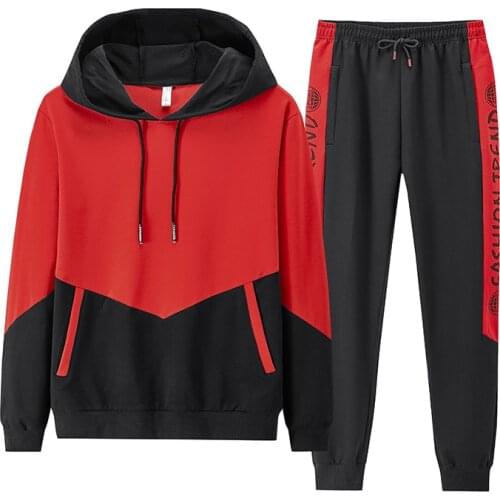 Tracksuit Men 2 Pieces Sets Hooded Sweatshirt+pants Sportswear Suit Male Jogging Set Casual Men New Spring Autumn Clothes