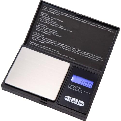 Precise LCD Mini Digital Scale 200G-0.01G 1Pcs High Accuracy Backlight Electric Pocket For Jewelry Gram Weight For Kitchen