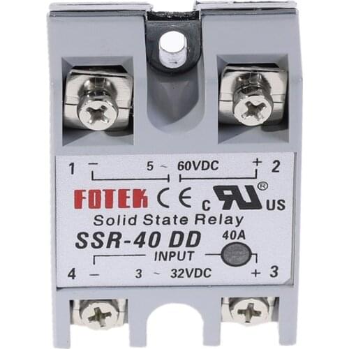 1Pcs SSR40DD SSR-40DD Manufacturer 40A solid state relay ,input 3-32VDC output 5-60VDC