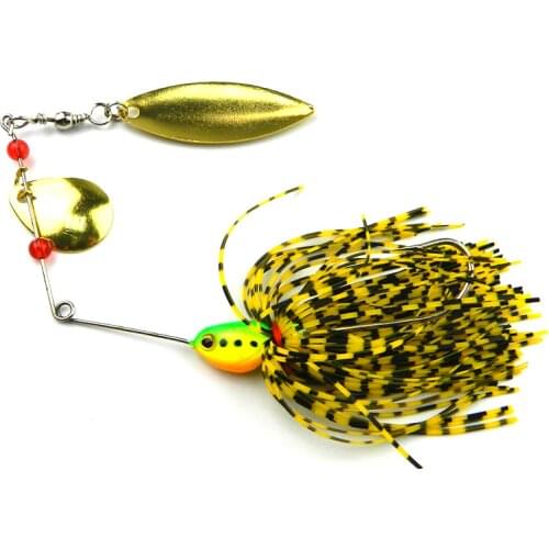 Spinnerbaits Rotating Sequins Metal Fishing Lure Shad Bass Piack Bait 17g