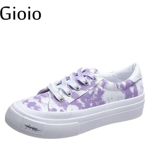 Women 2021 new small white board shoes women gradient tie-dye Fashion Comfort Canvas Shoes student canvas shoesWomen Sneakers