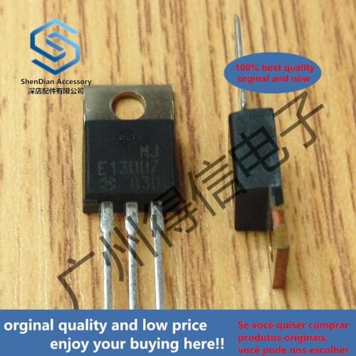 10pcs 100% orginal new MJE13007 13007 TO-220 POWER TRANSISTOR 8.0 AMPERES 400 VOLTS 80/40 WATTS real photo