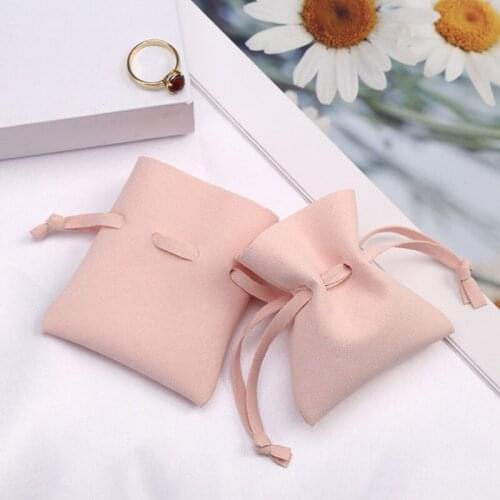 Surprise Price 10 pcs/lot Jewelry Bag Necklace Earrings Jewelry Earphone Bag Small Item Bag Microfiber Imitation Leather Velvet