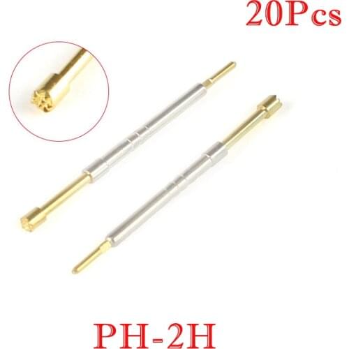 20 Pcs PH-2H 1.5mm 9-Point Plum Tip Spring PCB ICT Testing Contact Probes Pin Scalable adjustment Thimble