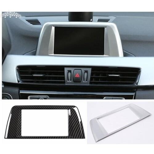 ABS Carbon Fiber /Chrome style For BMW X2 F39 2018 19 Car GPS DVR Recreation Screen Frame Cover Automagnitol Trim Sequin Ugrade