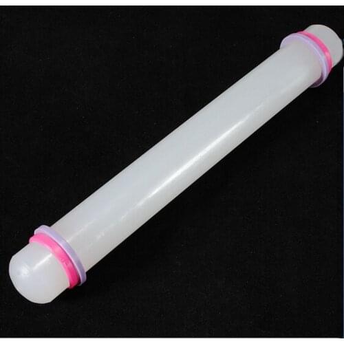 White 23cm Non-stick Glide Fondant Rolling Pin Fondant Cake Dough Roller Decorating Cake Roller Crafts Baking Cooking Tool E226