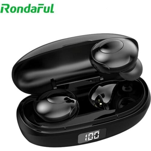 Wireless Earbuds Mini Intelligent Touch Control Bluetooth In-ear Headset with LED Digital Display TWS 5.0 Earphone