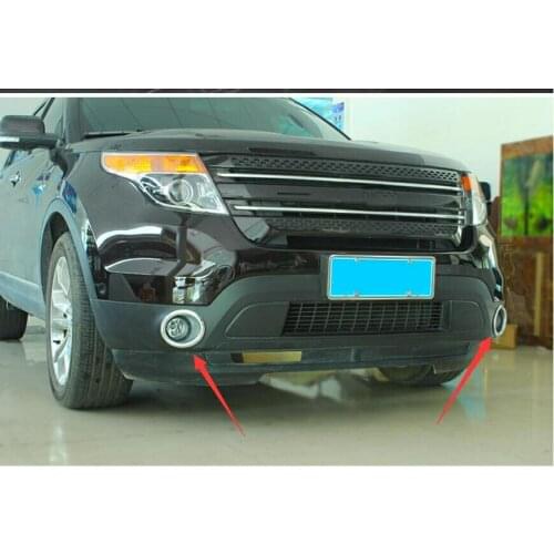 Cover Case Stickers for FORD Explorer 2011-2015 Car Styling 2 PCS ABS Chrome exterior front fog light cover sticker