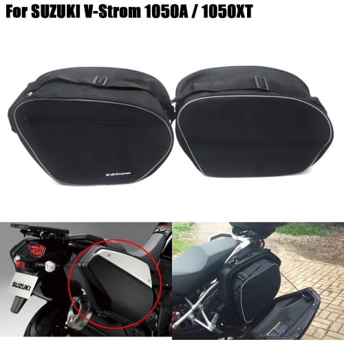 Black For SUZUKI V-Strom 1050A / XT VSTROM 1050A 1050XT Motorcycle luggage bags Expandable Inner Bags Black Trunk Inner Bags