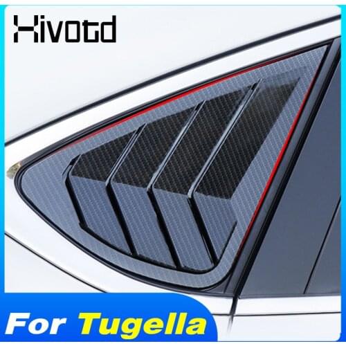 Rear Triangular Window Cover ABS Shutters Sticker Styling For Geely Tugella,Xingyue,FY11 Spoiler Exterior Accessories 2021-2019
