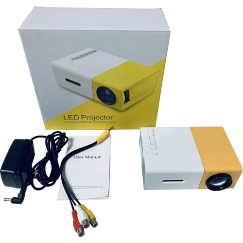 YG300 Mini Home Projector LED Entertainment Mini Portable Support 1080 HD Projector