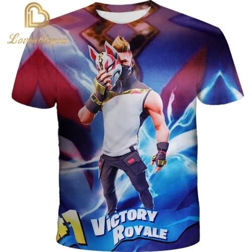 New Summer T Shirt Battle Royale Gaming T-Shirt Cartoon Cute Tee Shirt Basic Short Sleeve Man Women Tshirt Children Tshirts