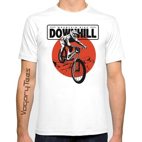 New Fashion Summer Men Adventure Downhill Mountain Bike Classic T-Shirt printed male Novelty Hip Hop Boy Tops White Casual Tees