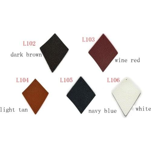 Leather drop charms 65x48mm rhombus leather earrings pendant