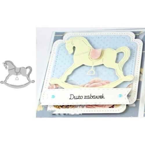 Metal Cutting Dies Rocking Horse New 2019 Stencils for DIY Scrapbooking Album Stamp Card Embossing Die Cut