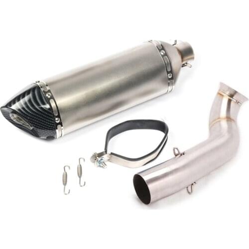 Modified Exhaust Connecting Pipe Middle Link Tube Slip On Motorcycle Vent Pipe Escape Muffler Tips For KTM Duke 690