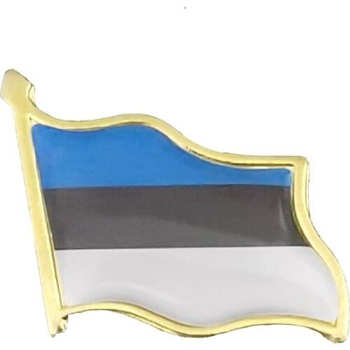 Estonia Flag Brooches Enamel Pins Badge Lapel Brooch Backpack/Hat/Tie/School Bag