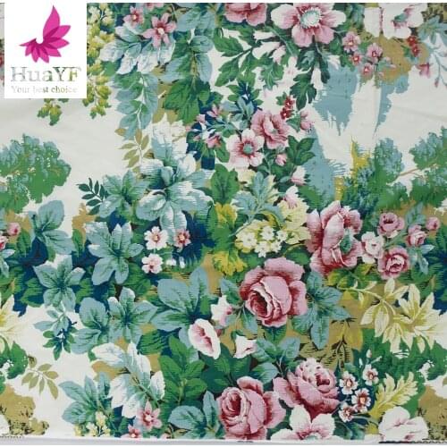 New 160cm Big floral farbric 100% cotton Twill fabric Coutry Rose textile clothing for sewing quilting bedding set HY0239