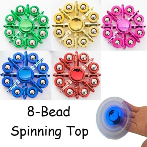 New Fidget Spinner With 8 Steel Ball ABS Bearing Autism ADHD Relieves Stress Fidget Roller Spinning Top Toy Children Adult Gift