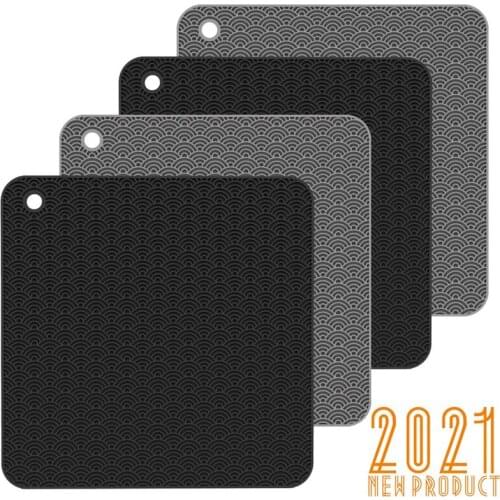 New Table Mat Cooktop Mat Protector Non-slip Silicone Heat Insulation Pad Cook Top Cover Reusable Kitchen Pot Mat