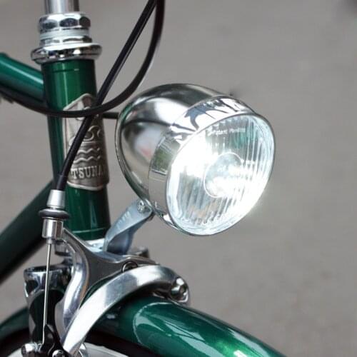 Road bicycle light frame headlights LED Battery vintage bike light coaster headlights Front Fog Lamp ABS engineer plastic