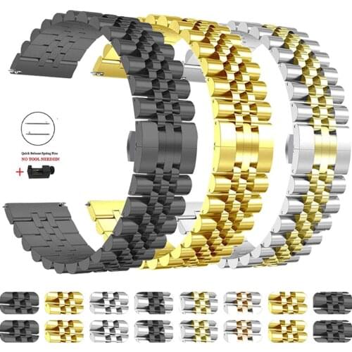 New Stainless steel Metal Band For HUAWEI WATCH GT 2 42/46mm/GT Active Strap Bracelet for HONOR Magic 20mm 22mm Wrist Watchbands