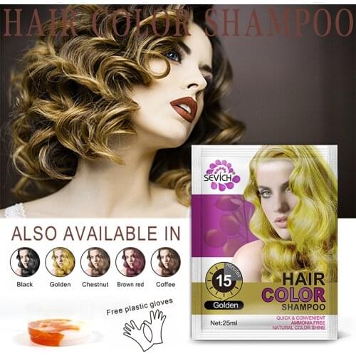 Sevich Hair Color Shampoo 5pcs/lot 15mis Moisturizing hair dye shampoo Natural organic temporary red hair dye