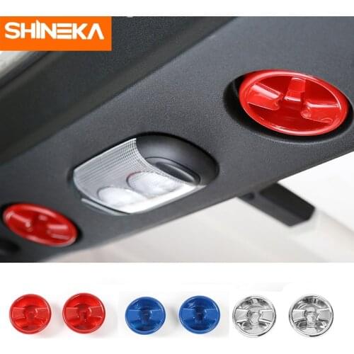 SHINEKA Interior Mouldings Car Roof Top Knob Switch Button Decoration Cover Stickers For Jeep Wrangler JK 2007-2017 Accessories