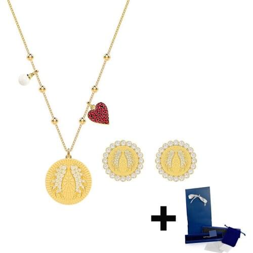 High Quality Original SWA LUCKY GODDESS Necklace Earrings Set 5461801 5464120 Woman Jewelry Gift Ball Jewelry Free Shipping