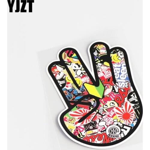 YJZT 9CM*13CM Fashion JDM Motorcycle Car-styling Decor Car Sticker Decal PVC Waterproof 13-0397