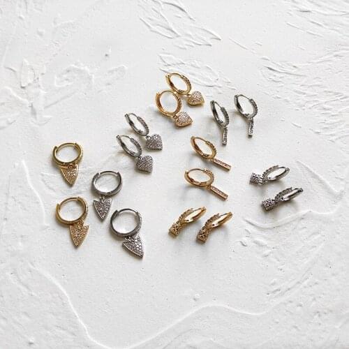 Lock Heart Huggies Hoop Earrings For Women Gold Color Hoops With Charms Small Earring Circle Pendientes Femme Jewelry