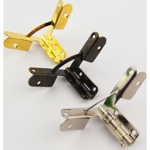 10pcs 36*32mm Retro Jewelry boxs Hinge support Iron Spring Hinge Antique Bronze For Miniature Furniture Hinges
