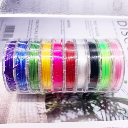 10pcs/Roll 10M DIY Crystal Beading Stretch Cord Jewelry Making Strong Elastic Thread Rope Beaded Bracelet String Line Accessory