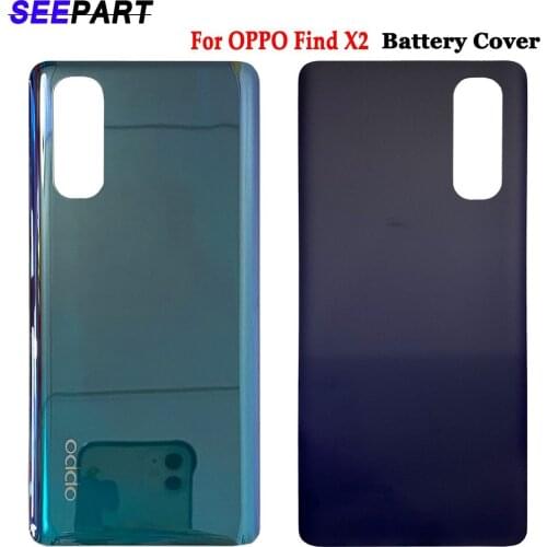 100% Tested Back Cover Black White Case For OPPO Find X2 Rear Glass Battery Door Housing Replacement Parts Back Cover