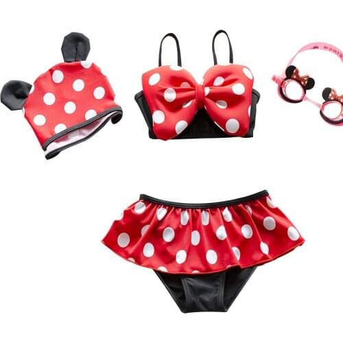 New Children Swimwear Baby Girls Kids Cartoon Cute Bikini Girls Split Two Pieces Swimsuit Bathing Suit Beachwear Swimsuit