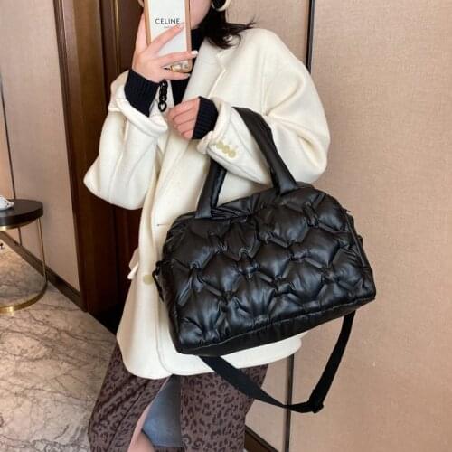 2020 Fashion Winter Women Space Pad Cotton Feather Down Bag Luxury Handbags Women Bags Designer Ladies Shoulder Crossbody Bag