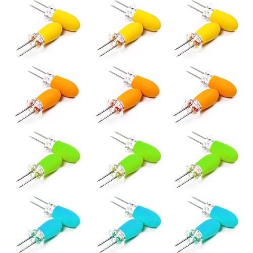24Pcs/12Pair Corn Holders Corn On The Cob Corn Cob Holders Interlocking Design Corn Skewers For Barbecue Picnic Cooking