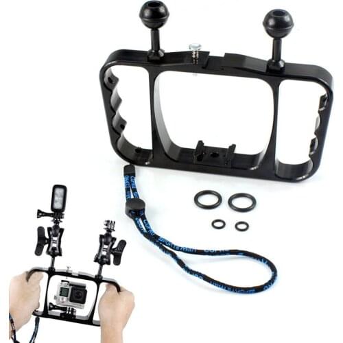 Aluminum Diving Photography Bracket for GoPro Hero 4/3+/3/2/SJ4000/ SJ5000/4 session Xiaomi yi Action Camera Diving Accessories