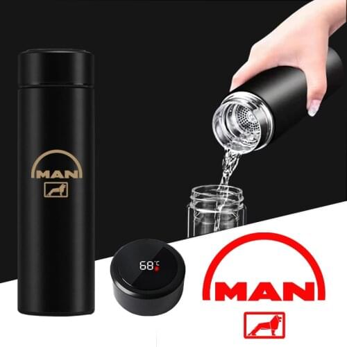 Car Accessories Display Vacuum Flasks Travel Car Soup Coffee Mug Thermos Water Bottle for MAN TGX TGM TGA TGS TGE