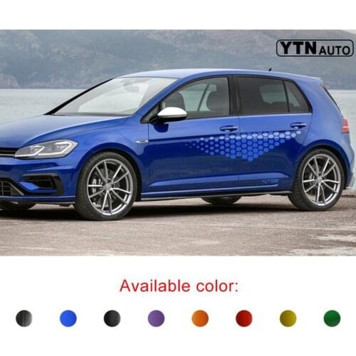 Car Decals Car Body HoneyComb Shape Racing Vinyl Graphic Cool Car Sticker Accessories Fit For VOLKSWAGEN GOLF 4 5 6 7 TSI TCR