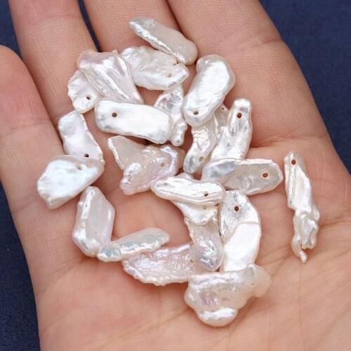 6Pcs Natural Freshwater Pendant Irregular Single-hole Loose beads For Jewelry Making DIY Necklace Bracelet Anklet Accessory