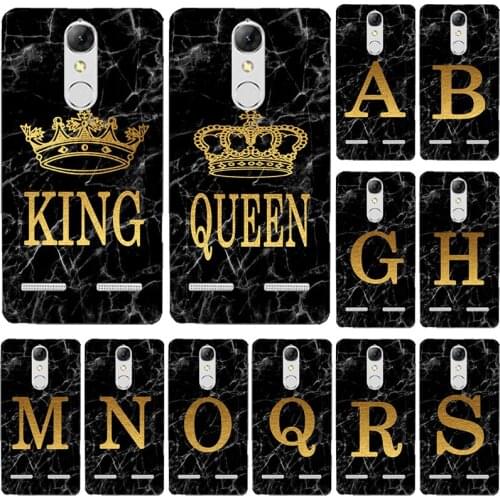 Phone case For Lenovo K6 K6 Power K33a42 K6 Note K6Note Marble Golden alphabet background Soft Print Cover Fundas