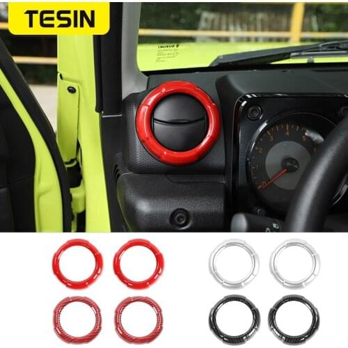 TESIN Interior Mouldings for Car Air Conditioning Air Vent Outlet Decoration Cover Stickers for Suzuki Jimny 2019+ Accessories