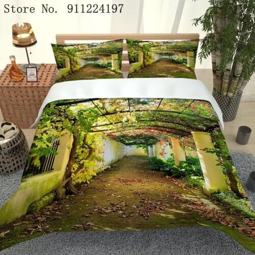 Home Textile Corridor Duvet Cover Bed Sheet Boy Girls Bedding Sets 2/3Pcs Single Double Bed Line Twin/Full Queen/King 240x220cm