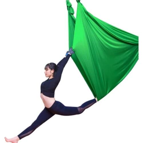 Elastic 6.5 meters Aerial Yoga Hammock Swing Latest Multifunction Anti-gravity Yoga belts for yoga training Yoga for spor