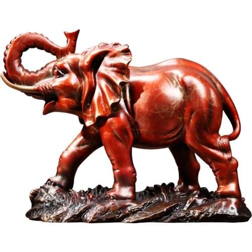 Pure Copper Elephant Ornaments Feng Shui Pair Of Water-absorbing Elephants Town House Crafts Home Decorations Opening Gift