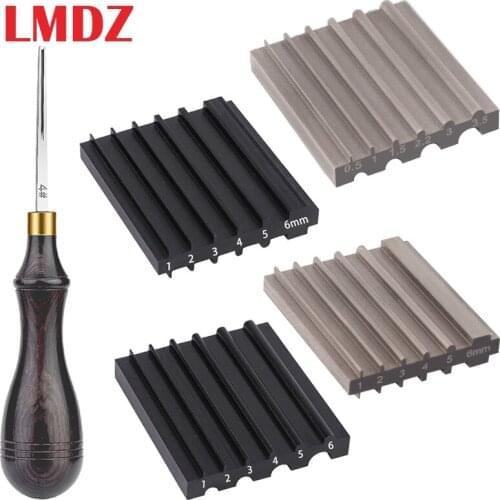 LMDZ Double Side Repair Tool Leather Edge Beveler Edge Skiving Sharpeners Wide Shovel Thinner Edge for Leather Working Craft